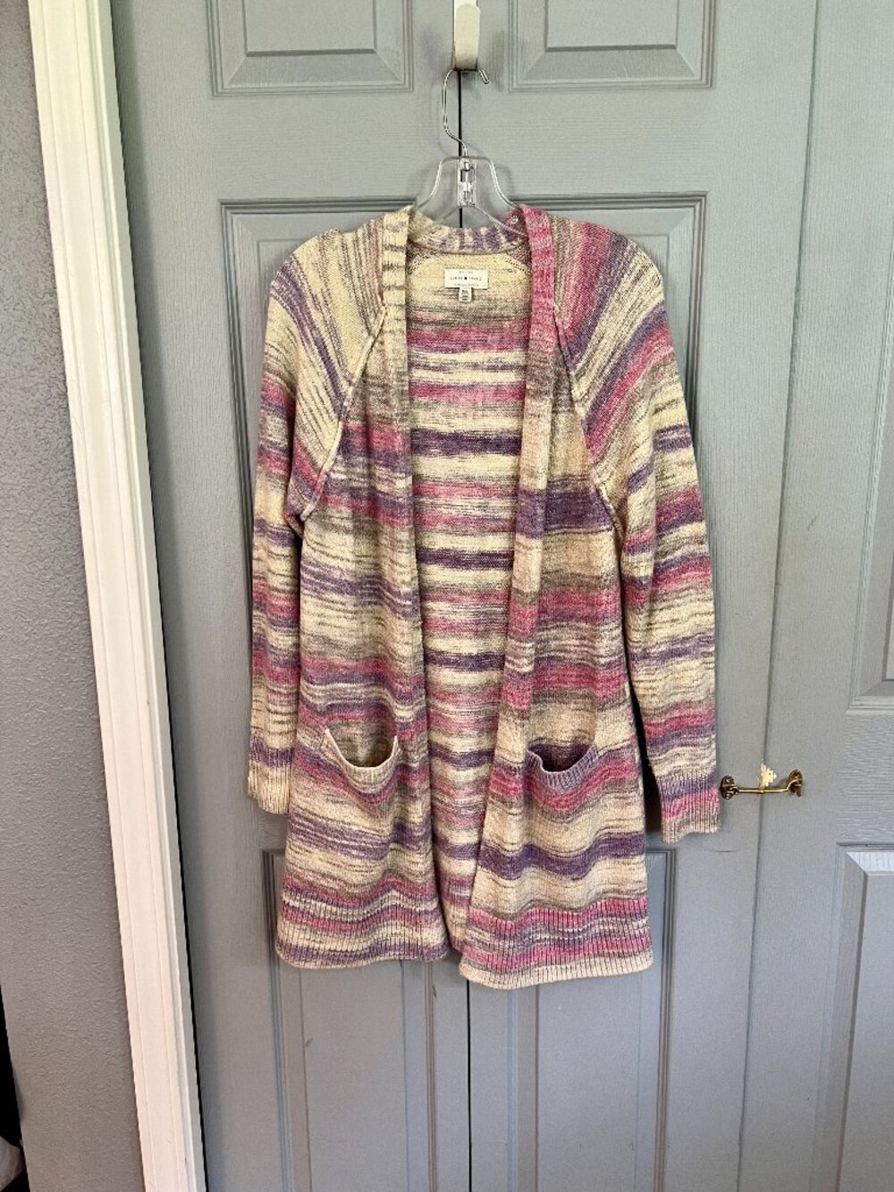 Cardigan Stripped Sweater by Lucky Brand